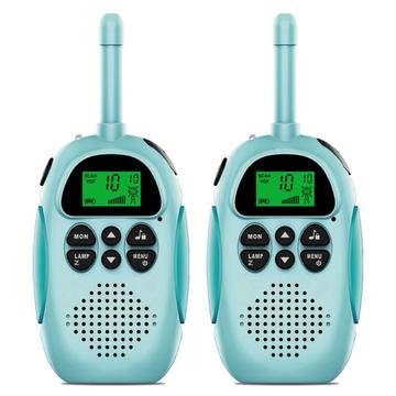 2Pz DJ100 Bambini Walkie Talkie Giocattoli Bambini Interphone Mini ricetrasmettitore portatile 3KM Gamma UHF Radio con cordino