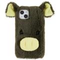 Custodia ibrida Fluffy Plush per iPhone 14 Plus
