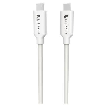 Cavo Lippa USB-C / USB-C - 1m, 10Gbps, 100W - Bianco