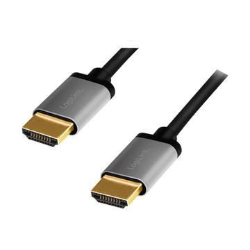 LogiLink CHA0101 Cavo HDMI 2.0 ad alta velocità con Ethernet - 2 m - Nero / Grigio