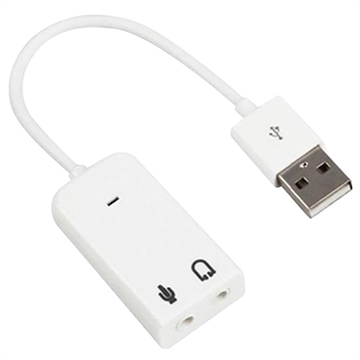 Scheda Audio USB Esterna Portatile - Bianca