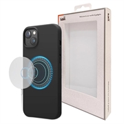 Custodia in Silicone Liquido Saii Premium MagSafe per iPhone 15 Plus - Nera