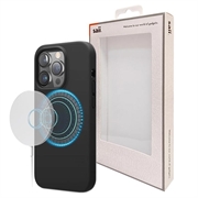 Custodia in Silicone Liquido Saii Premium MagSafe per iPhone 15 Pro - Nera