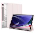 Dux Ducis Toby Custodia Smart Folio Tri-Fold per Samsung Galaxy Tab S9 FE - Rosa Chiaro