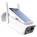 Telecamera di Sicurezza Impermeabile ad Energia Solare ABQ-Q1 - Bianco