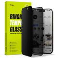 Proteggi schermo in vetro temperato iPhone 15 Ringke TG Privacy - Bordo nero