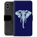 Custodia Portafoglio per iPhone X / iPhone XS - Elefante