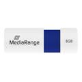 MediaRange 8GB USB 2.0 Blå Hvid