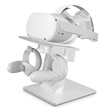 Supporto per cuffie VR GS008 per Oculus Quest, Quest 2, Quest 2 Touch - bianco