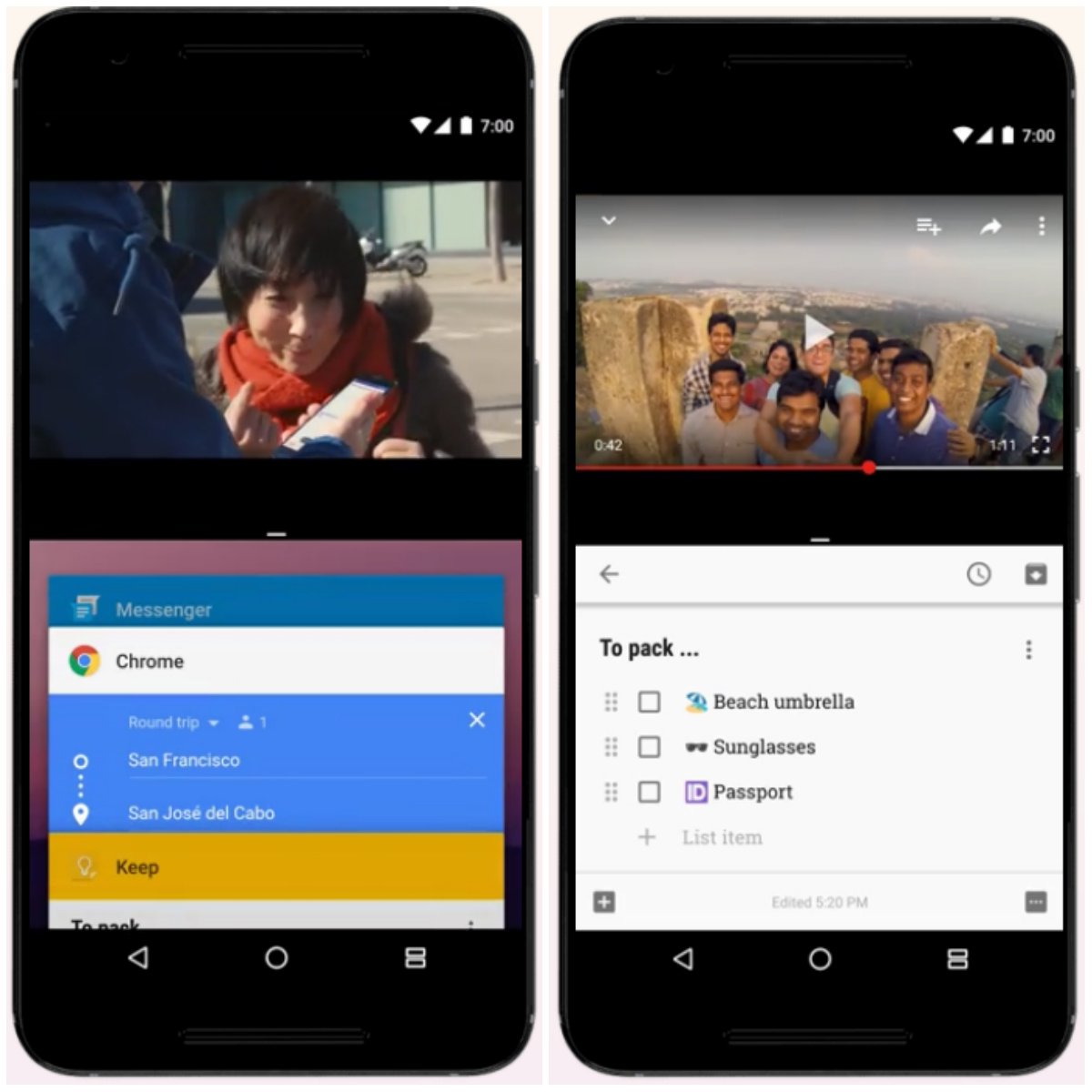 Multi window per nuova versione di Android Nougat