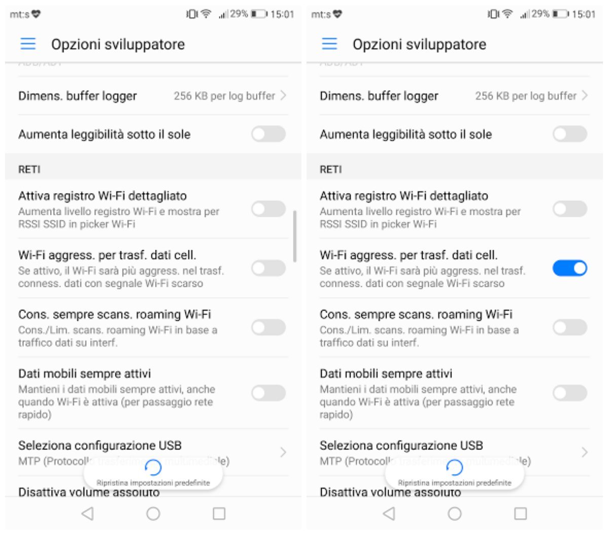 Migliorare la ricezione wi-fi su Android Nougat