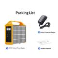 Eg013Li 100W 76.8Wh: stazione di ricarica portatile con pannello solare pieghevole - Giallo