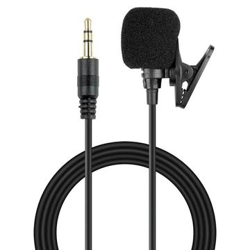 Microfono lavalier a clip a doppia capsula da 1.5m