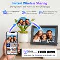 Cornice digitale HD WiFi da 10.1" con trasferimento foto/video wireless - Nero