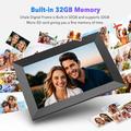 Cornice digitale HD WiFi da 10.1" con trasferimento foto/video wireless - Nero