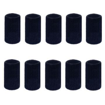 10 pz. Protezioni per dita in nylon elastico per lo sport - Nero
