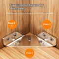 10 staffe triangolari in acciaio inossidabile con 40 viti per mobili - Argento