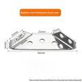 10 staffe triangolari in acciaio inossidabile con 40 viti per mobili - Argento