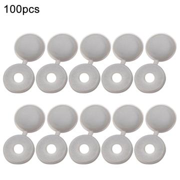 100 pz. Tappi coprivite in plastica con cerniera - Grigio chiaro