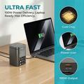 Stazione di ricarica da tavolo GaN da 100W con ricarica wireless da 25W, 2 cavi USB-C - Nero