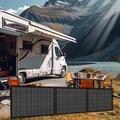 Pannello solare portatile da 100W con triplo ripiegamento e caricatore per campeggio ed escursionismo - IP65 - Nero