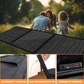 Pannello solare portatile da 100W con triplo ripiegamento e caricatore per campeggio ed escursionismo - IP65 - Nero