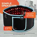 Cintura per terapia con luce rossa a 105 LED con 5 modalità di intensità - 660nm/850nm - Nero / Blu