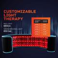 Cintura per terapia con luce rossa a 105 LED con 5 modalità di intensità - 660nm/850nm - Nero / Blu