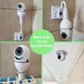 Telecamera di sicurezza PTZ WiFi 1080p con attacco per lampadina E27 e visione notturna - Bianca