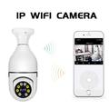 Telecamera di sicurezza PTZ WiFi 1080p con attacco per lampadina E27 e visione notturna - Bianca