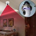Telecamera di sicurezza PTZ WiFi 1080p con attacco per lampadina E27 e visione notturna - Bianca