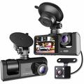 Dash cam per auto con tripla lente WiFi 1080P e monitor di parcheggio
