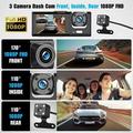 Dash cam per auto con tripla lente WiFi 1080P e monitor di parcheggio