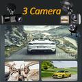 Dash cam per auto con tripla lente WiFi 1080P e monitor di parcheggio
