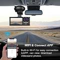 Dash cam per auto con tripla lente WiFi 1080P e monitor di parcheggio