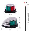 Luce di navigazione marina a 12 LED per barche, yacht e barche a vela - IP67 - Rosso / Verde
