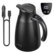 Bollitore elettrico da auto 12V/24V con controllo intelligente della temperatura - 1200ml - Nero