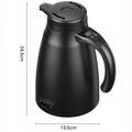 Bollitore elettrico da auto 12V/24V con controllo intelligente della temperatura - 1200ml - Nero
