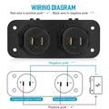 Caricabatterie USB doppio QC3.0 da 12V/24V con presa accendisigari per auto, barche e camper