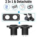 Caricabatterie USB doppio QC3.0 da 12V/24V con presa accendisigari per auto, barche e camper - Blu