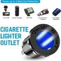 Caricabatterie USB doppio QC3.0 da 12V/24V con presa accendisigari per auto, barche e camper