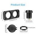 Caricabatterie USB doppio QC3.0 da 12V/24V con presa accendisigari per auto, barche e camper - Blu