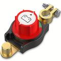Interruttore di scollegamento della batteria con polo negativo superiore da 12V/24V - Interruttore principale per auto, camion, camper e barche