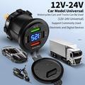 Presa di ricarica USB 12V/24V con indicatore di tensione per auto, barche, moto e camion