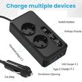 Inverter da 12V DC a 220V AC per auto 200W - Nero