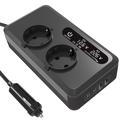 Inverter da 12V DC a 220V AC per auto 200W - Nero