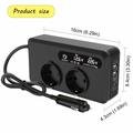 Inverter da 12V DC a 220V AC per auto 200W - Nero