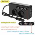 Inverter da 12V DC a 220V AC per auto 200W - Nero