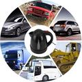 Bollitore elettrico portatile da auto a 12V, 1l - Nero