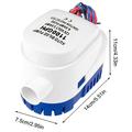 Pompa di sentina sommergibile automatica da 12V per barche e piscine - 1100 GPH